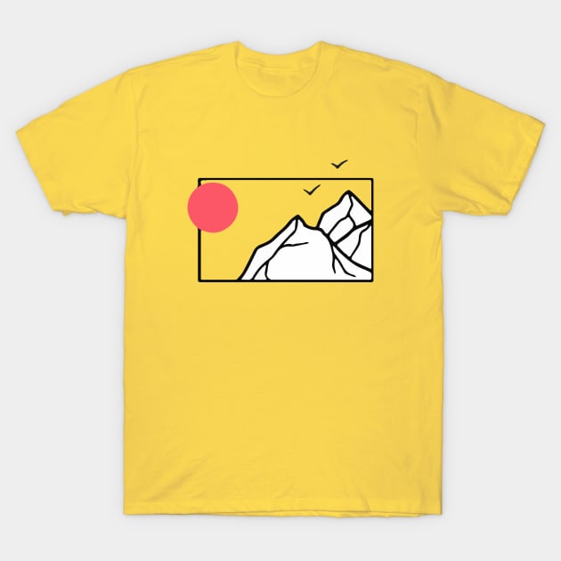 Sunset in the mountains T-Shirt by Kurocha